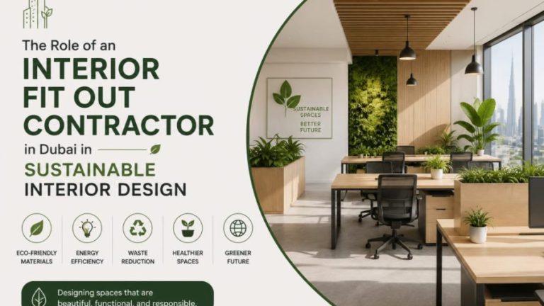 The Role of an Interior Fit Out Contractor in Dubai in Sustainable Interior Design